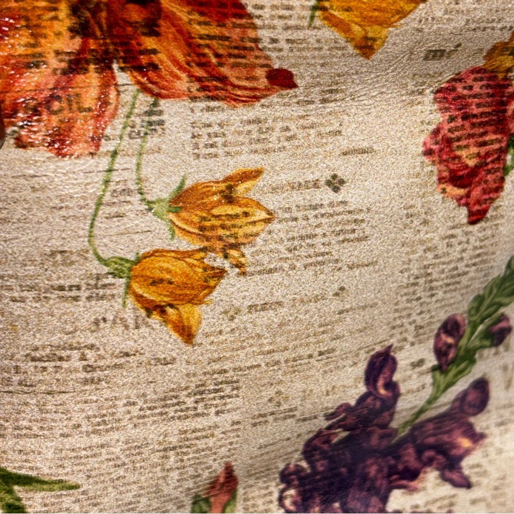 Patricia Nash Torri Crossbody Parisian Newspaper Floral Leather Dust Bag - Picture 4 of 13